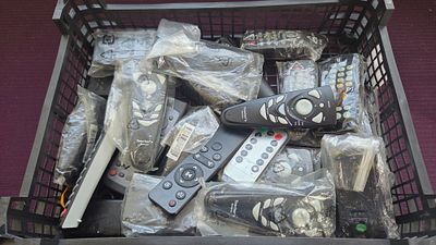 An Assortment of Audio-Visual Remote Controls including IR2804 Projector Remotes