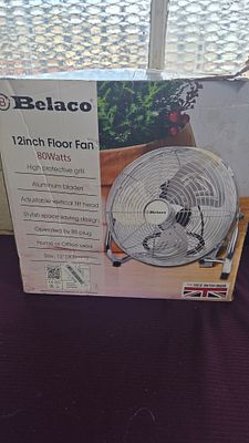 Belaco 12-inch 80W High Velocity Floor Fan Model F-30