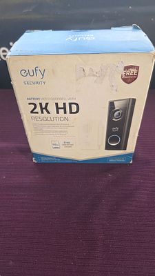 Boxed Eufy Security 2K HD Battery Powered Video Doorbell with 16GB MicroSD Card