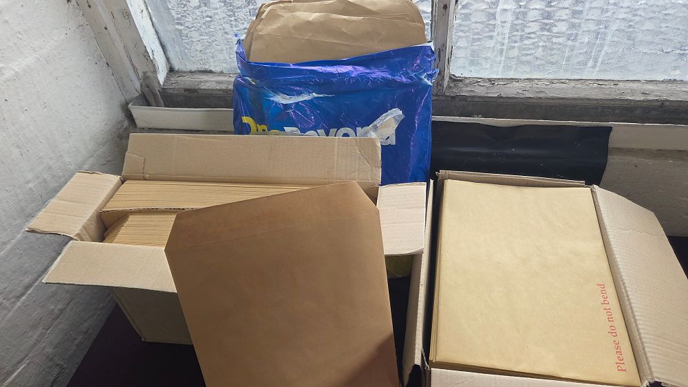 Lot 275 – Two Boxes and Bag of Manila and Board-Backed Envelopes