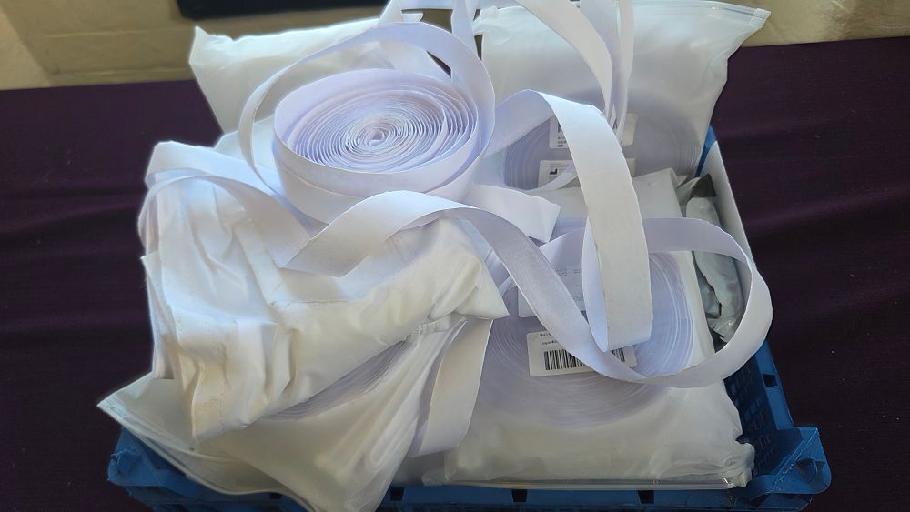 Lot 204 – An Assortment of White Haberdashery Tape and Fasteners