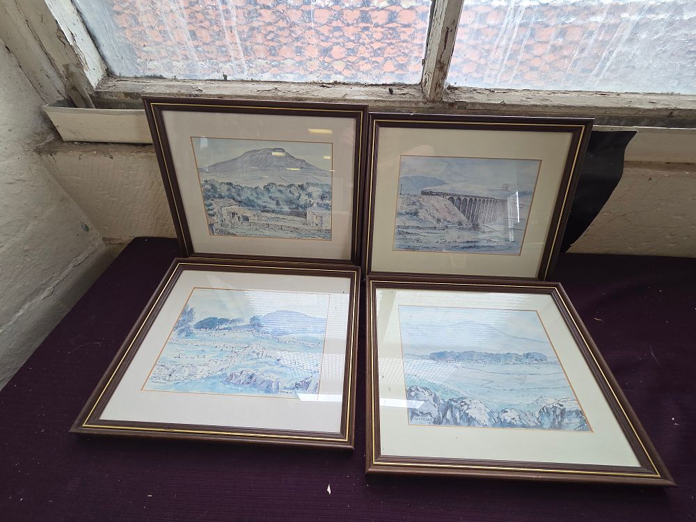 Lot 368 – A Set of Four Watercolours of the Yorkshire Dales, Truxton