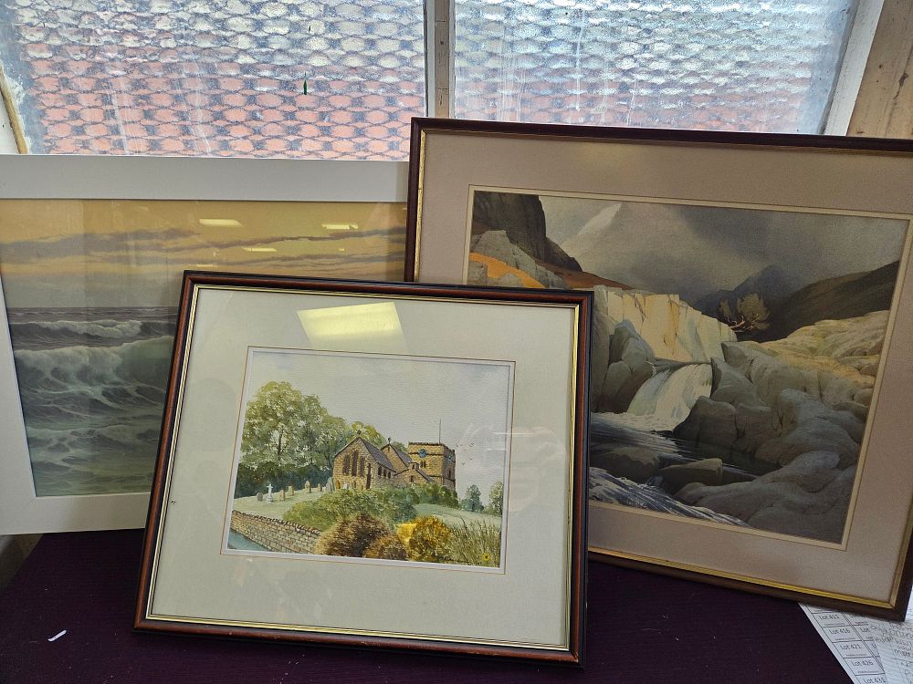 Lot 371 – A. Craven and Edouard Mandon, A Trio of Framed Works including a Watercolour and a Print