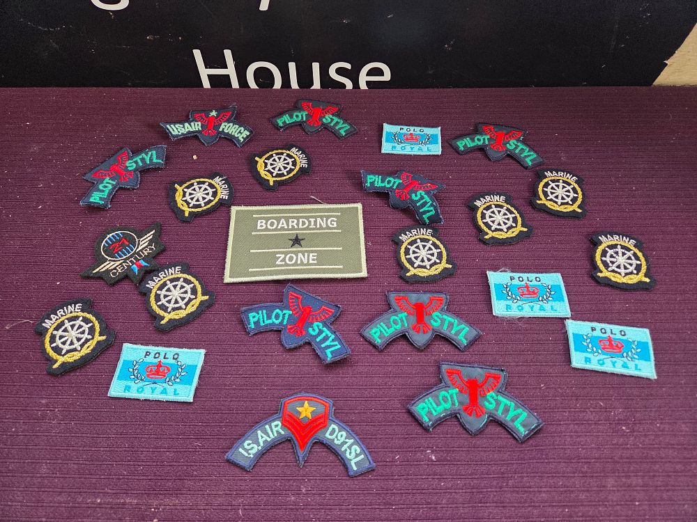 Lot 602 – A Collection of 22 Contemporary Military and Maritime Style Fashion Patches