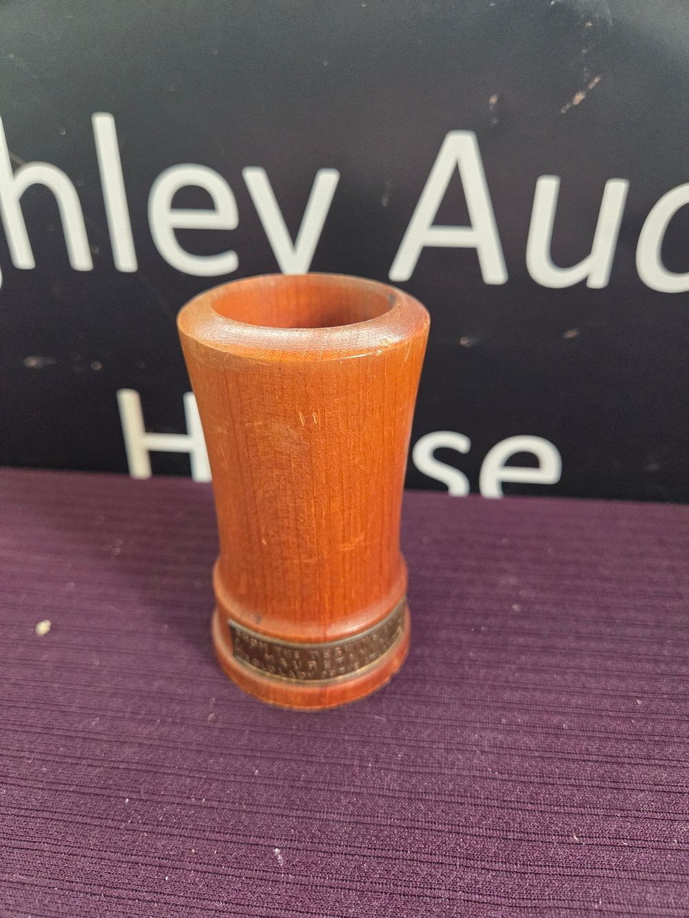 Lot 603 – RMS Mauretania Reclaimed Decking Wood Spill Vase