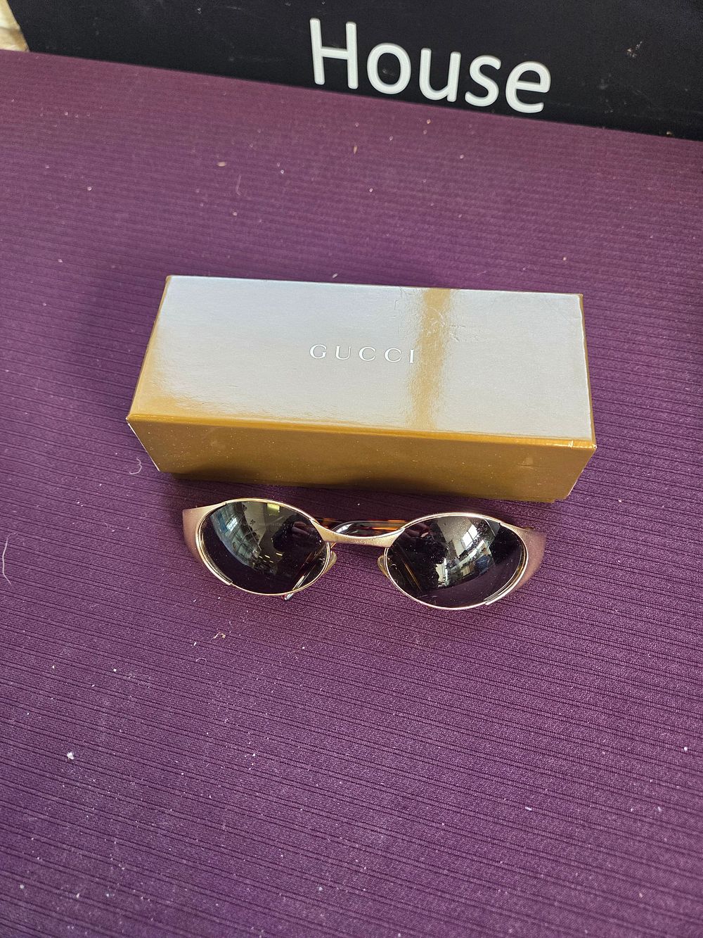 Lot 619 – Gucci Rodeo Drive Oval Frame Sunglasses with Case