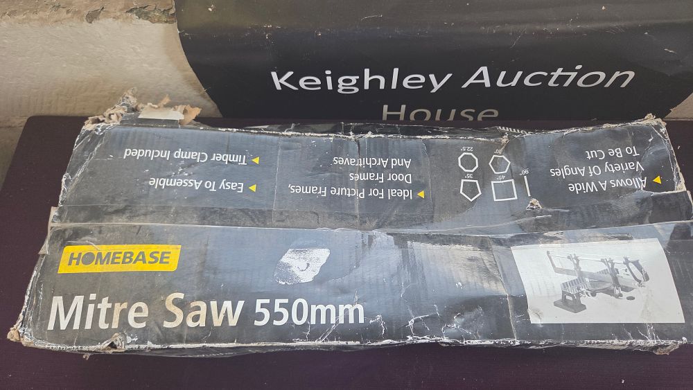 Lot 212 – Homebase 550mm Manual Mitre Saw in Original Packaging