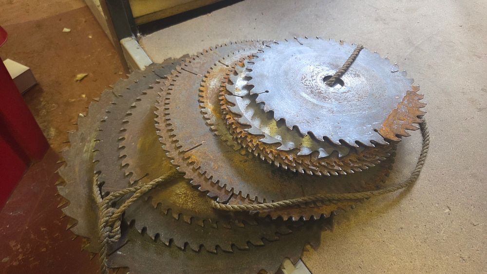 Lot 223 – A Collection of Vintage Steel Circular Sawmill Blades