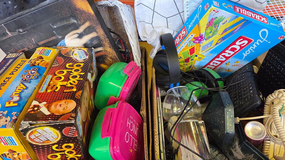 Lot 314 – Two Boxes of Mixed Consumer Goods, Toys, and Electronics