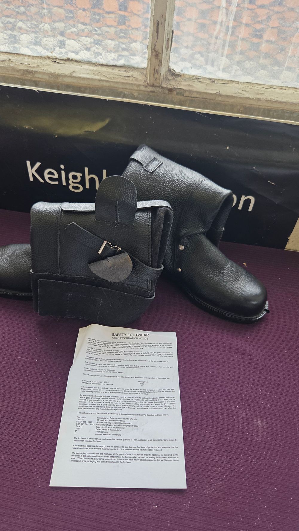 Lot 191 – A Pair of Progressive Safety Footwear Industrial Foundry Boots Size 6