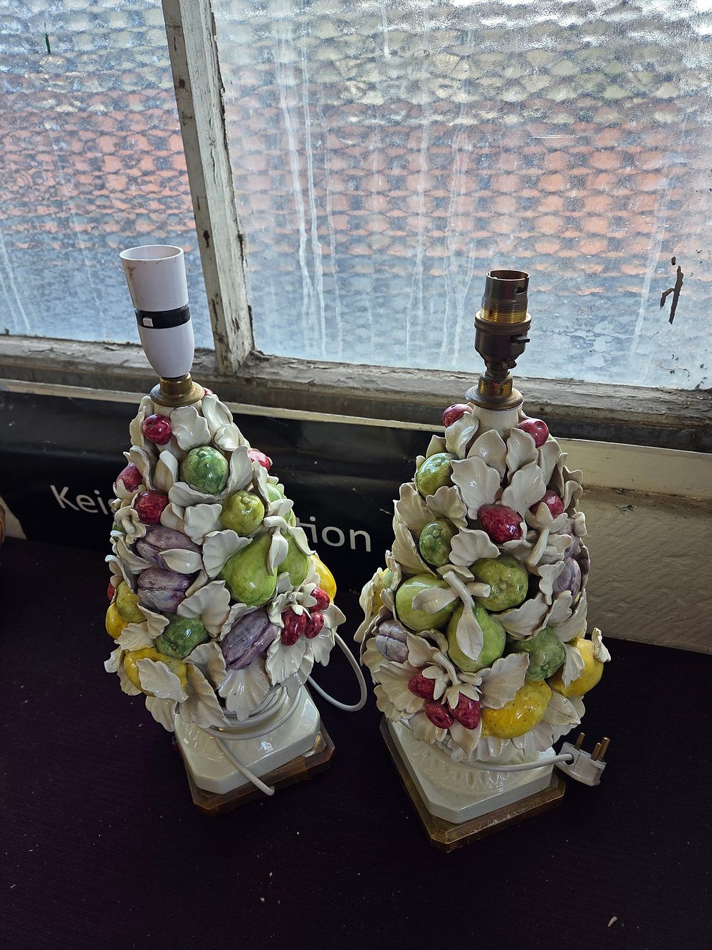 Lot 426 – A Pair of Mid-20th Century Italian Ceramic Fruit Topiary Table Lamps