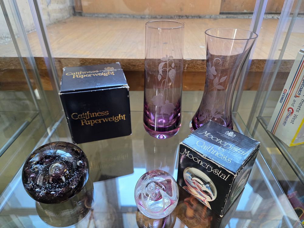Lot 608 – A Collection of Caithness Scottish Art Glass Paperweights and Vases