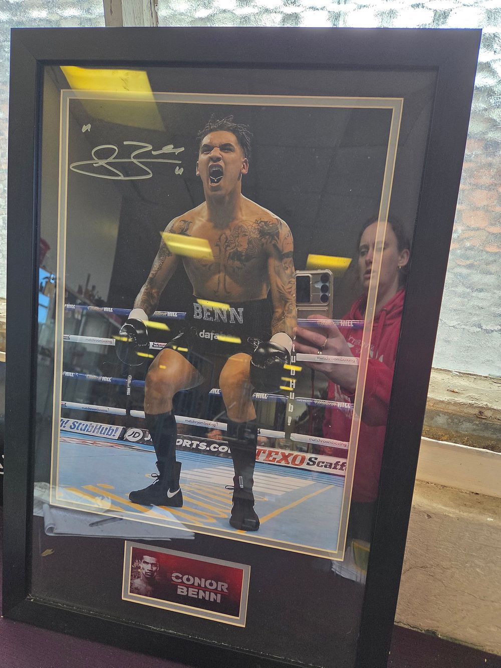 Lot 616 – Conor Benn Signed and Framed Boxing Montage with Allcourt Sports Certificate of Authenticity