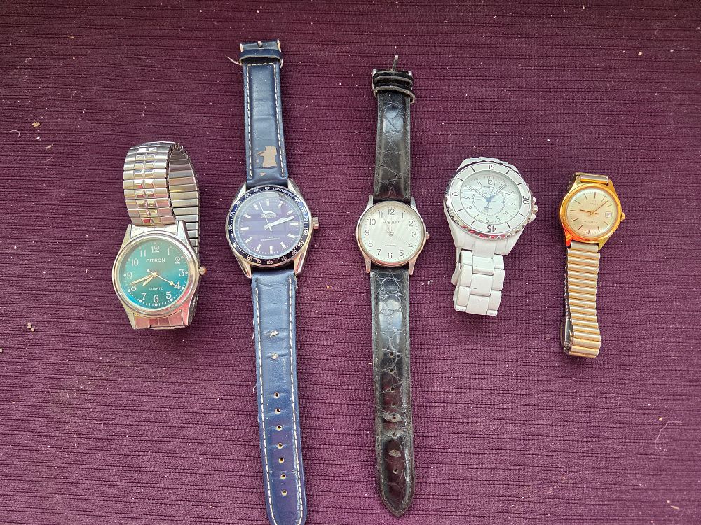 Lot 617 – An Assortment of Quartz Wristwatches to include Timex Slazenger Citron Strada and Constant