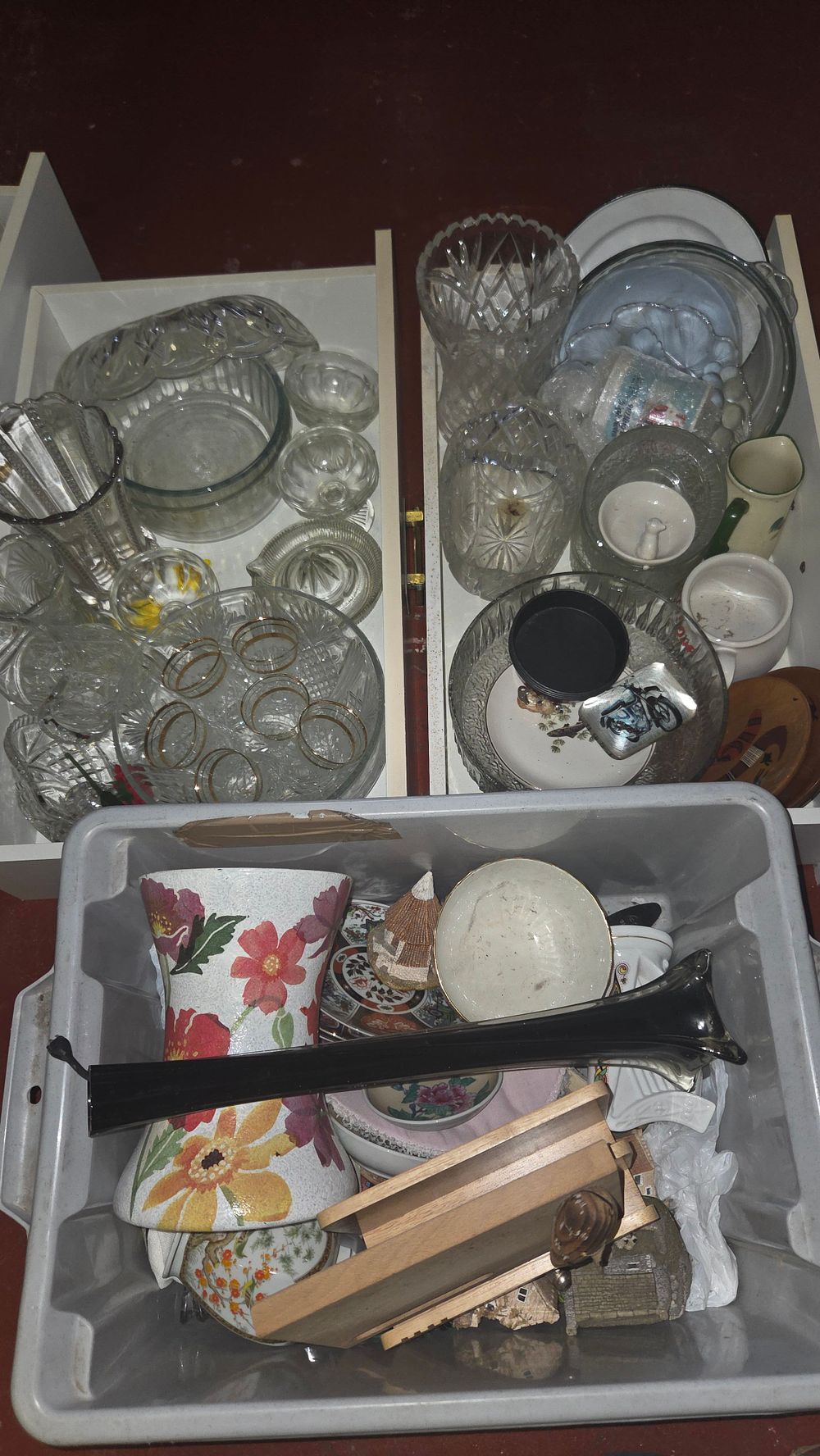 Lot 171 – Three Boxes of Mixed Decorative Glassware and Domestic Ceramics