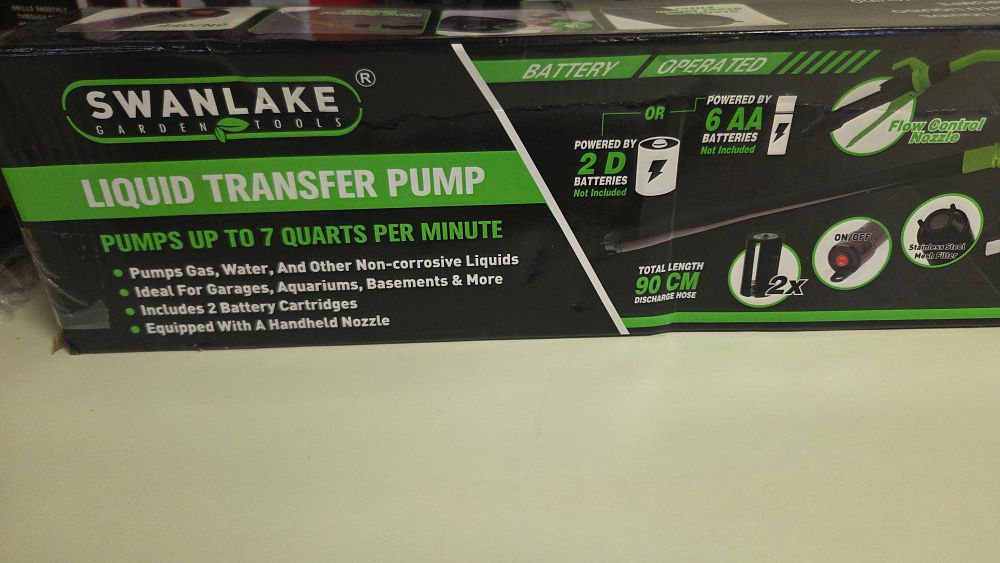 Lot 305 – One Swanlake Garden Tools Battery Operated Liquid Transfer Pump