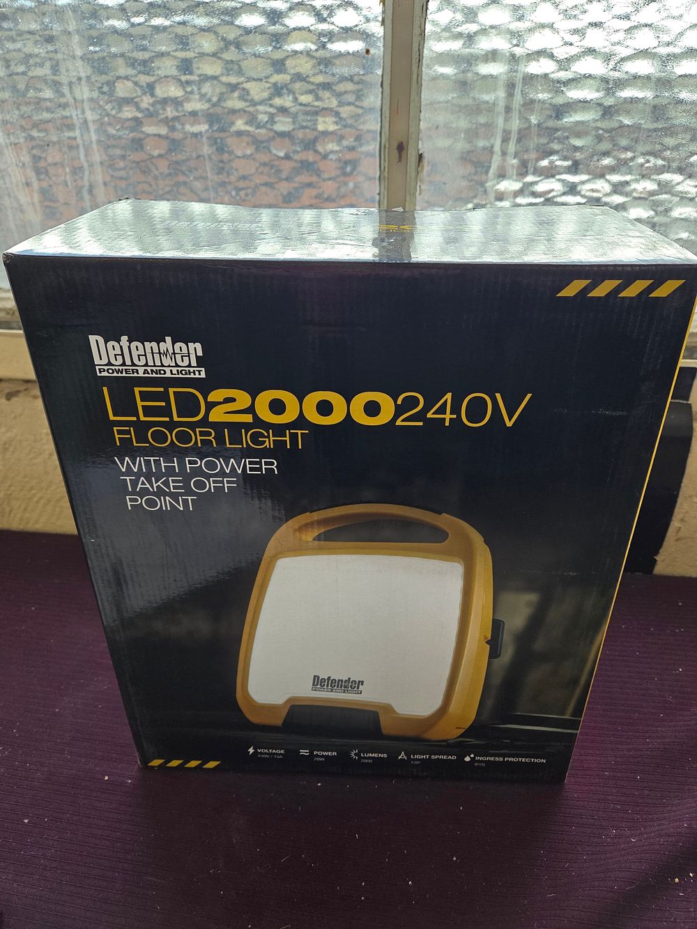 Lot 200 – New Defender Power and Light LED2000240V LED Floor Light with Power Take Off Point