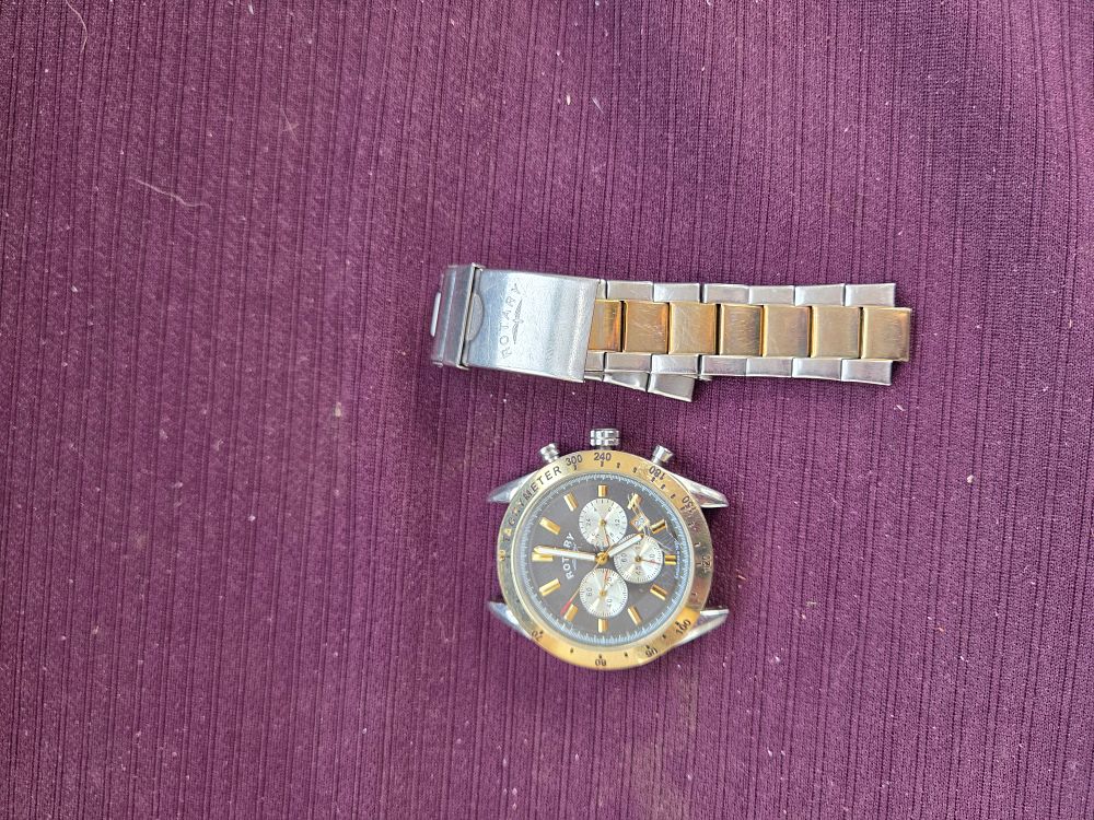 Lot 606 – A Gentleman’s Rotary Two-Tone Chronograph Wristwatch