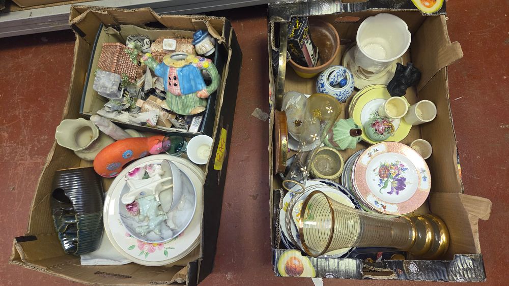 Lot 187 – Two Boxes of Decorative Ceramics and Glassware