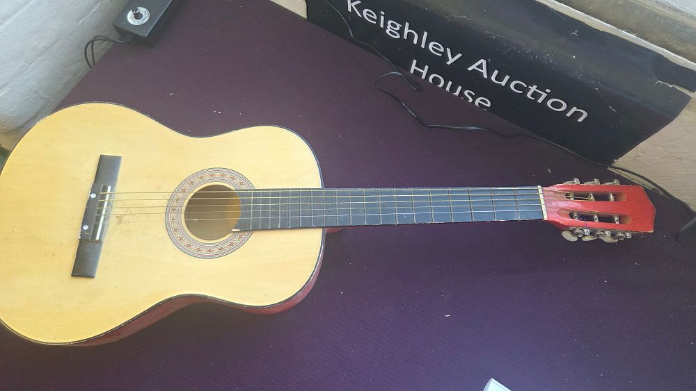 Lot 328 – Two Student Musical Instruments to include a Classical Style Acoustic Guitar and a Violin Outfit