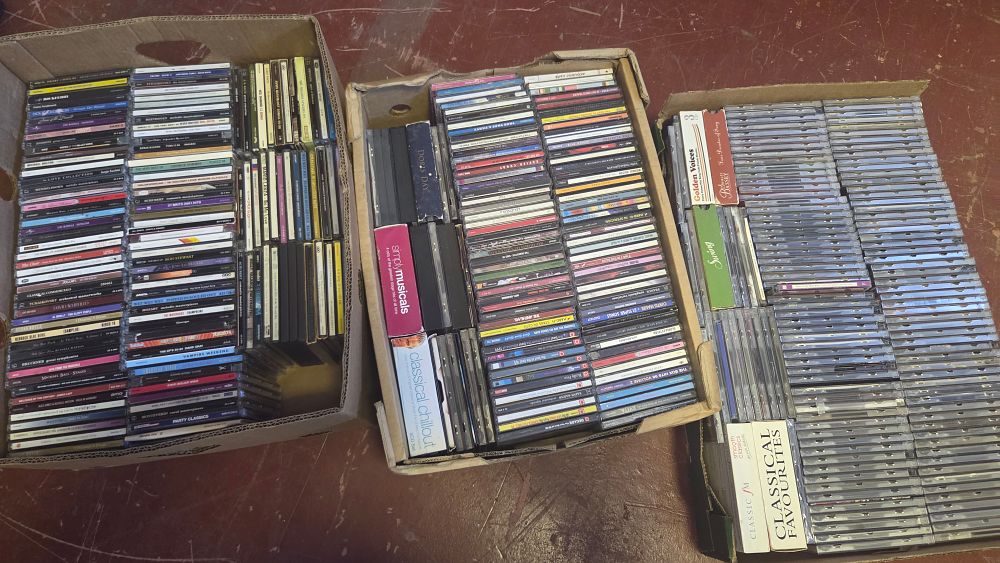 Lot 347 – Three Boxes of Mixed Genre Compact Discs