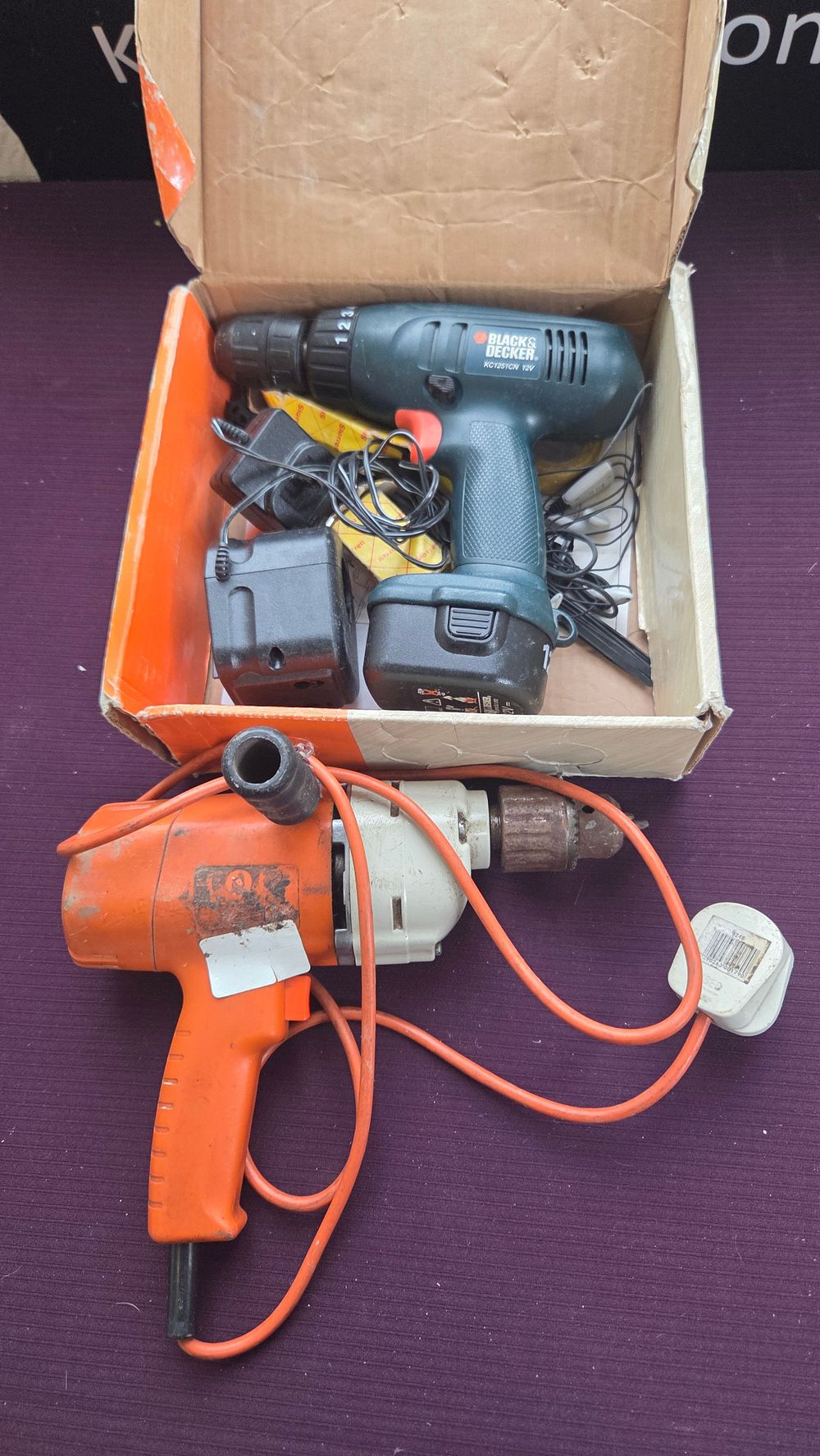 Lot 277 – Two Black and Decker Power Drills, Corded and Cordless Models