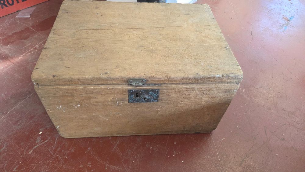 Lot 378 – Late 19th or Early 20th Century Pine Tool Chest