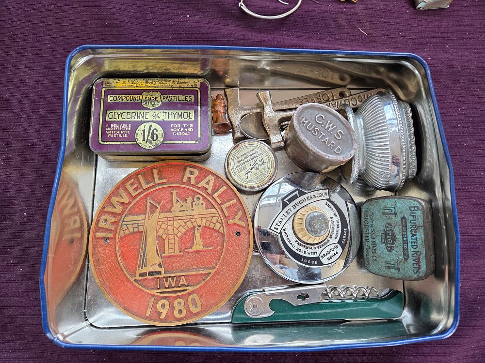 Lot 604 – A Collection of Vintage British Advertising Tins, Commemorative Items, and Miscellaneous Collectables