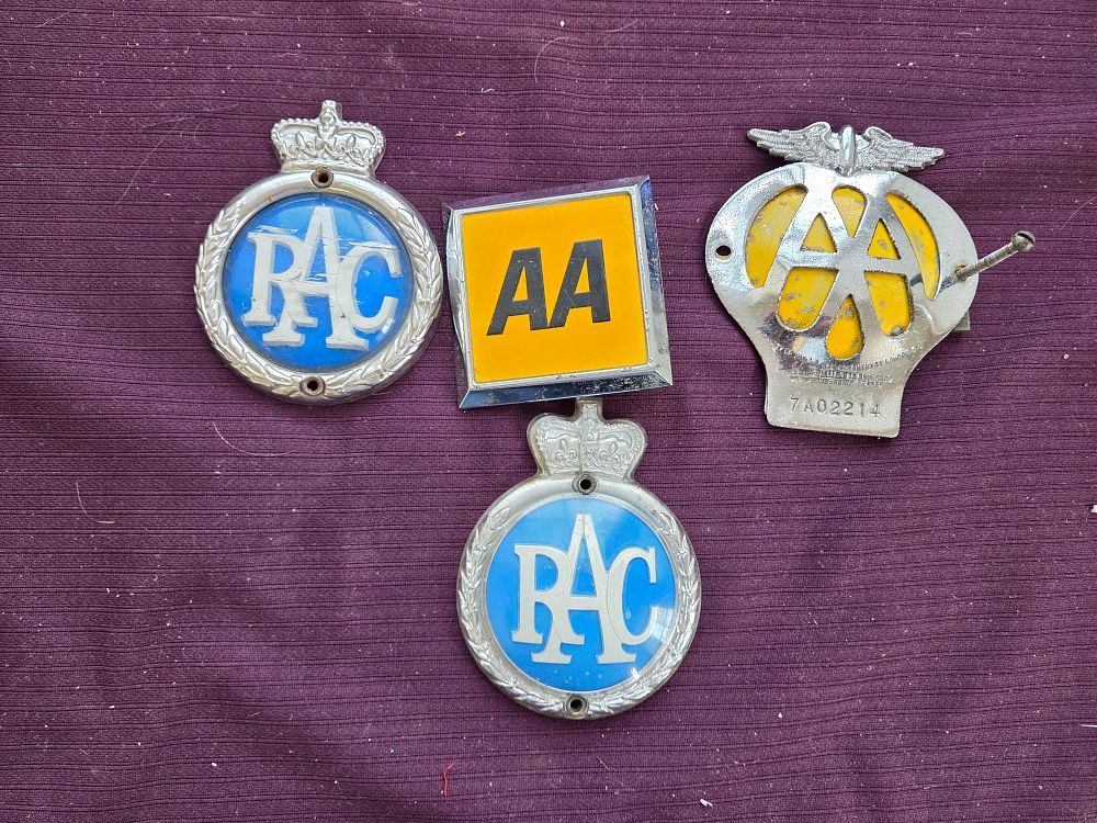 Lot 610 – A Collection of Vintage British RAC and AA Car Club Radiator Badges