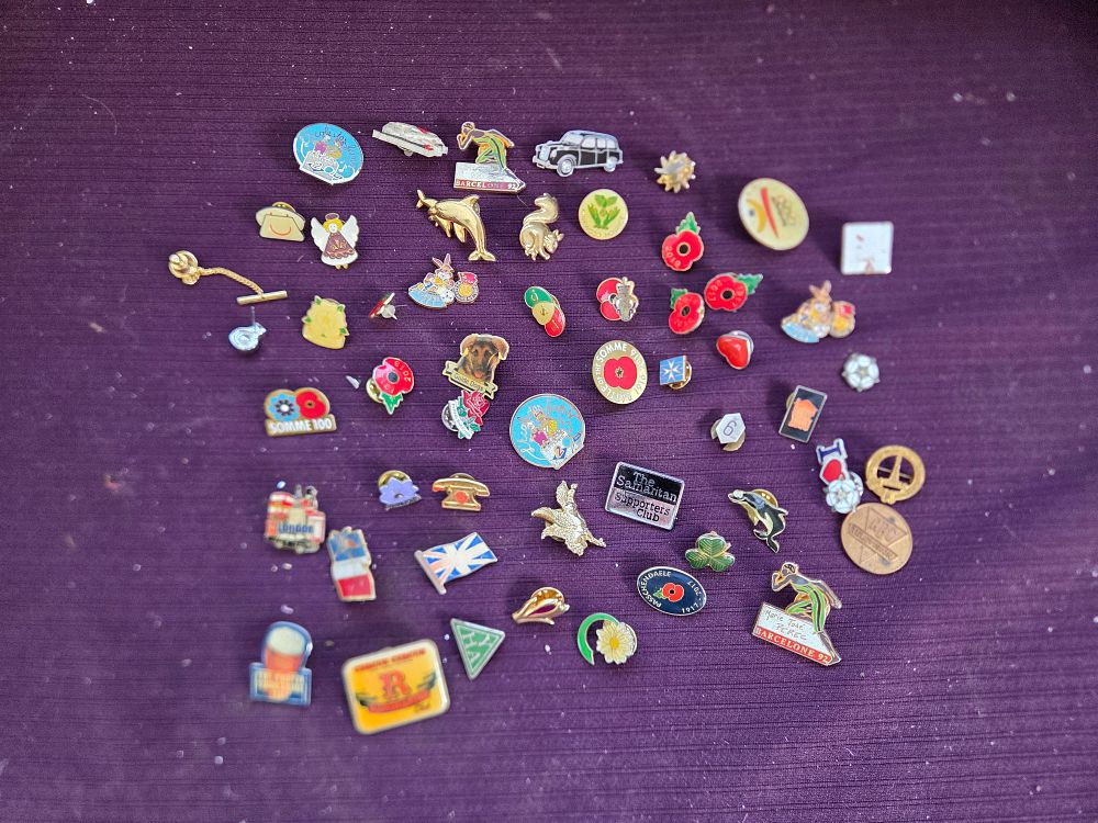 Lot 625 – A Collection of Miscellaneous Enamel Lapel Pins and Badges including Commemorative, Sporting, and Charity Interest