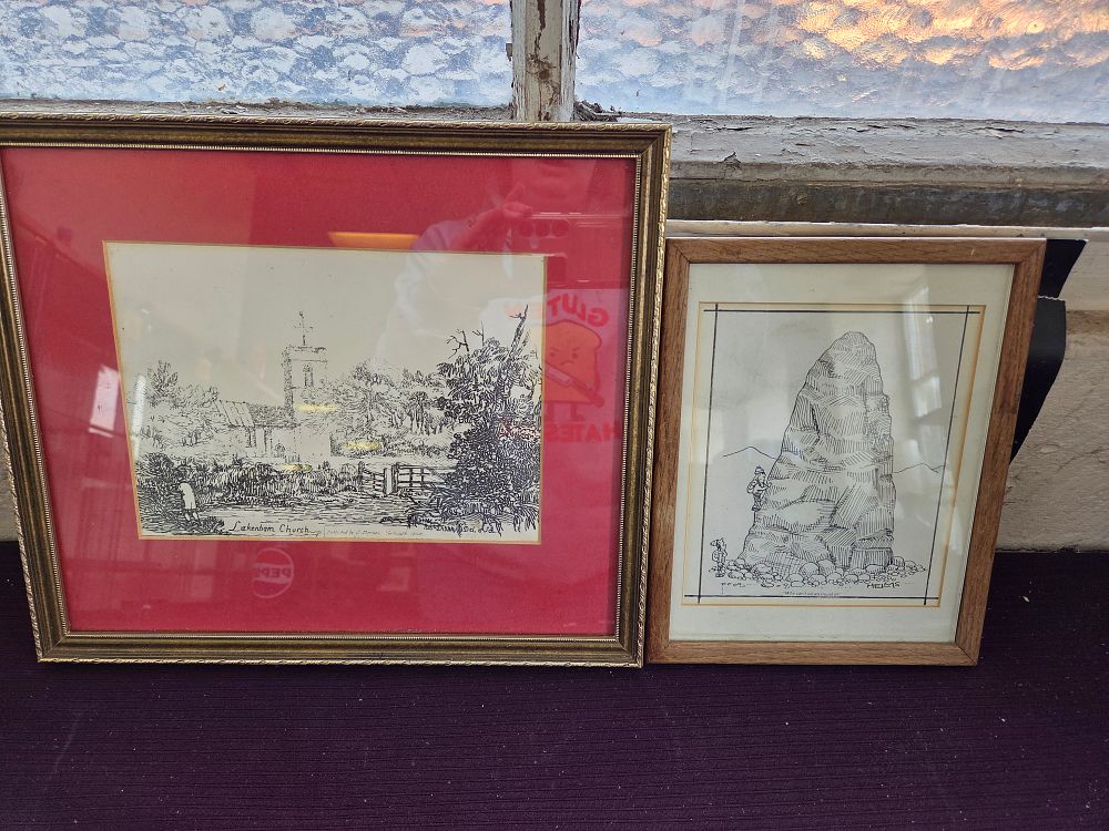Lot 399 – Robert Dixon (1780-1815), Lakenham Church, Etching and a Humorous Cartoon after Helms