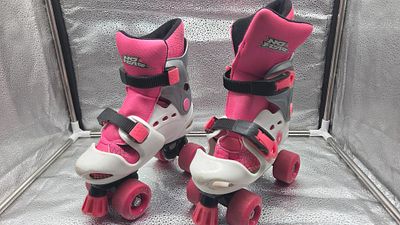 A Pair of No Fear Junior Quad Roller Skates