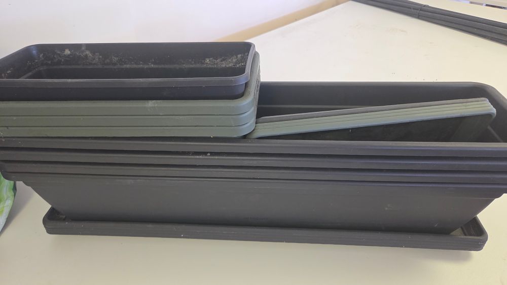 Lot 260 – An Assortment of Plastic Garden Trough Planters and One Saucer