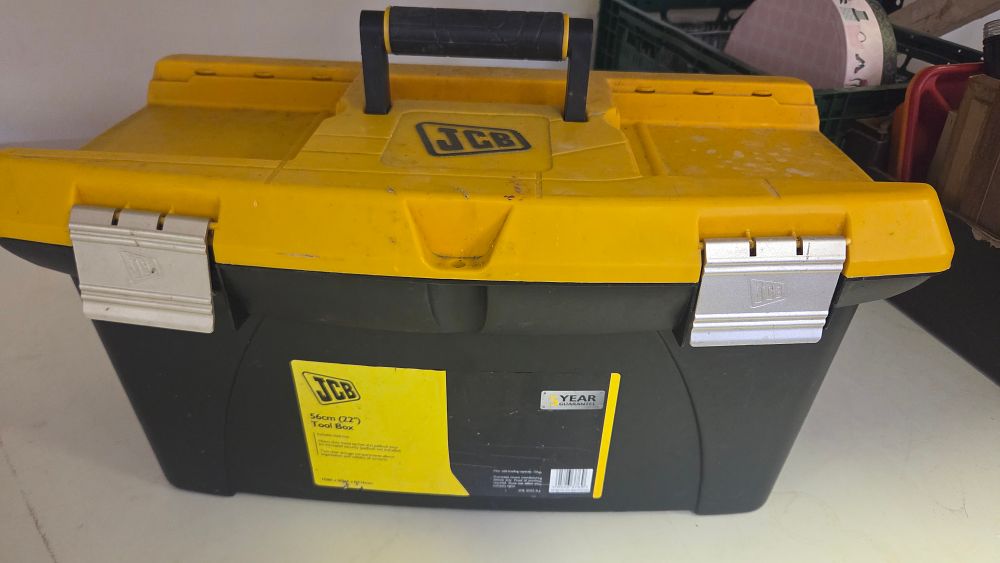 Lot 269 – JCB 56cm Plastic Tool Box with Internal Tote Tray