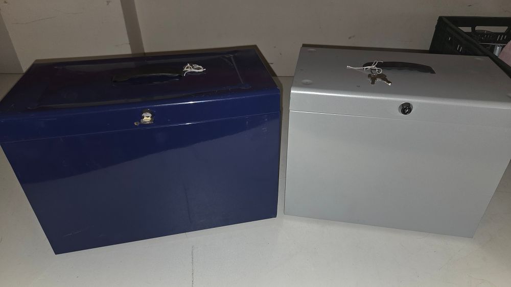 Lot 284 – A Pair of Cathedral Products Lockable Steel File Boxes