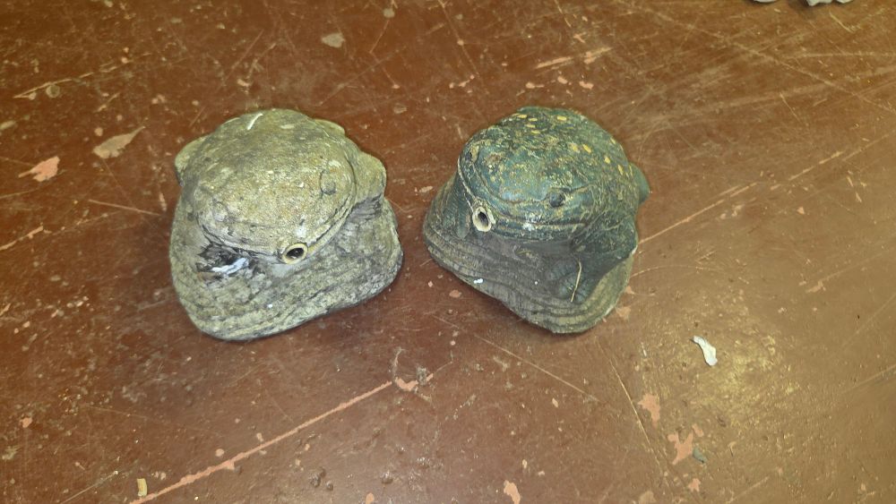 Lot 303 – A Pair of Stone Water Feature Frogs