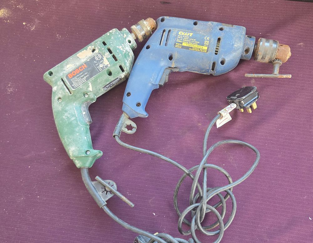 Lot 228 – Two Corded Electric Power Drills including a Bosch and a Craft 610W Impact Drill