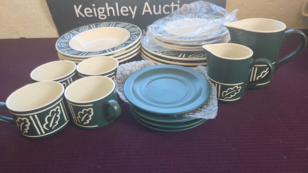 Lot 235 – A Collection of Forest Pattern Stoneware Tableware Attributed to Hornsea Pottery