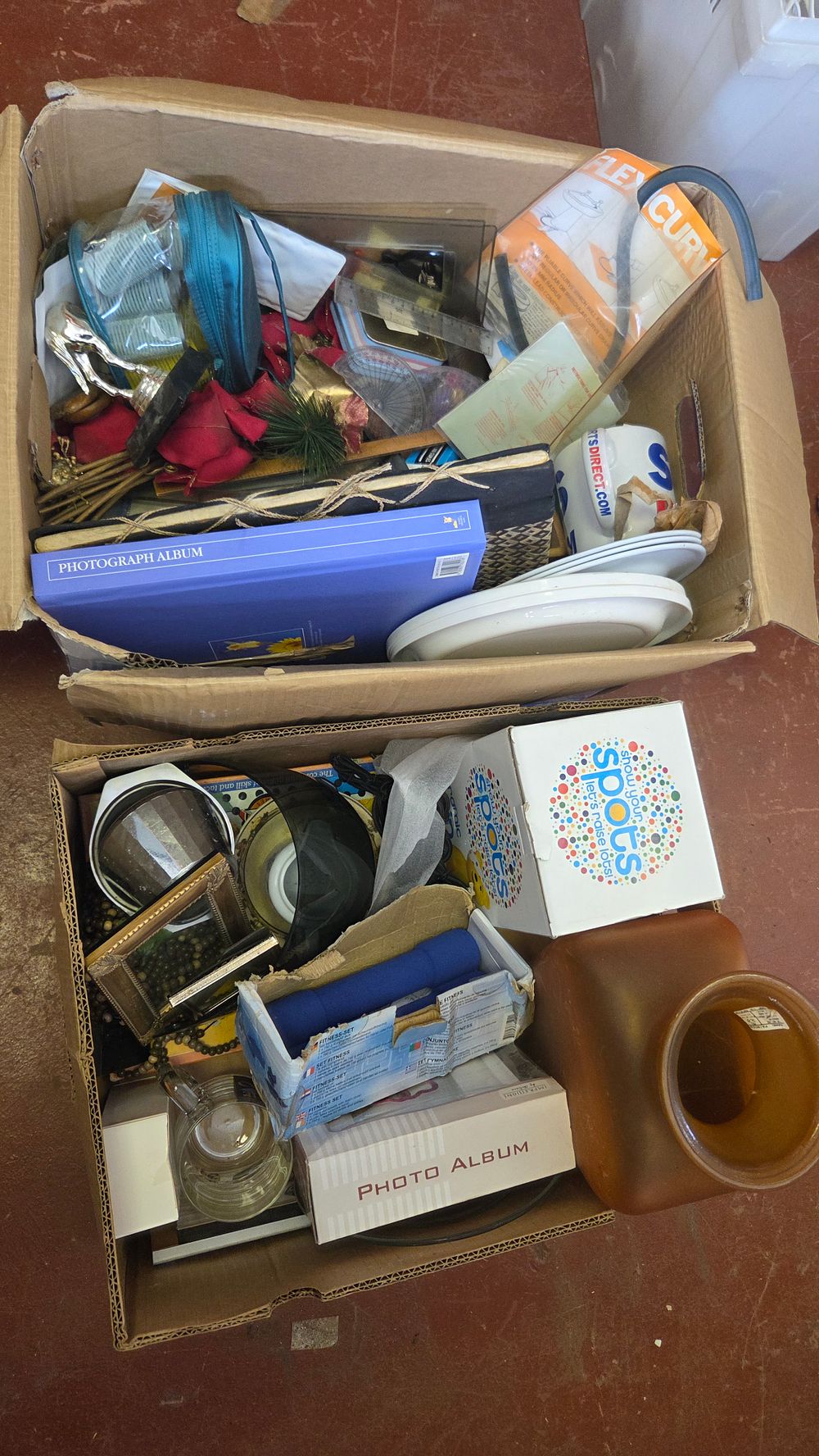 Lot 288 – Two Boxes of Miscellaneous Household Goods, Collectibles, and Ephemera