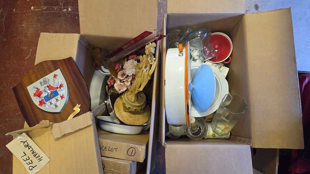 Lot 318 – Two Boxes of Decorative and Household Sundries