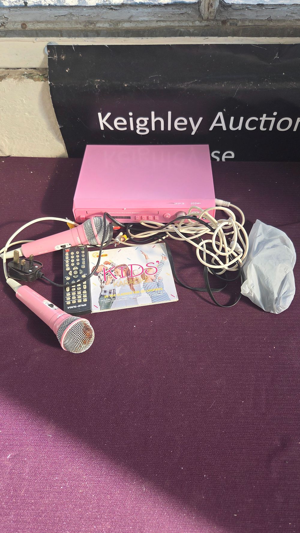 Lot 338 – A Collection of Vocal-Star Kids Karaoke Equipment in Pink