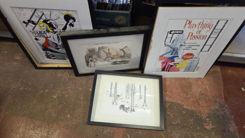 Lot 358 – A Group of Assorted Framed Graphic and Illustrative Prints