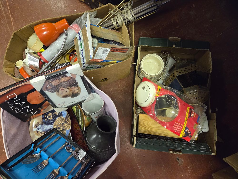 Lot 360 – Three Boxes of Mixed Household Goods, Collectables, and Miscellaneous Items