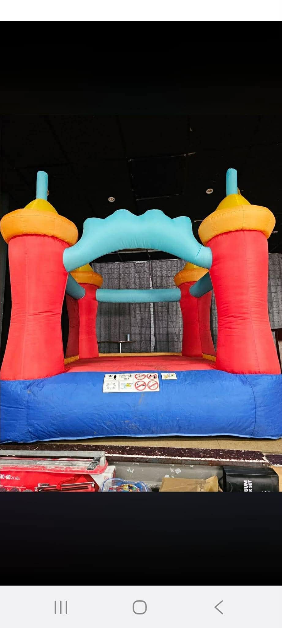 Lot 370 – Ninja Corporation Child’s Inflatable Bouncy Castle with Electric Blower Fan working order