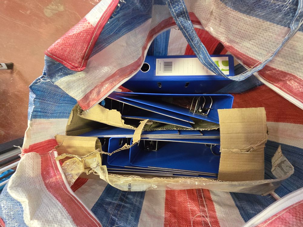 Lot 405 – A Box of New Q-Connect Blue Lever Arch Files