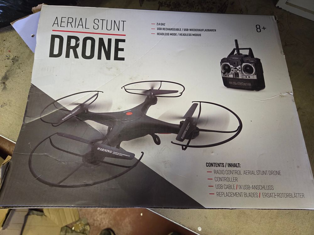 Lot 430 – An Aerial Stunt 2.4 GHz Radio Controlled Quadcopter Drone with Original Box