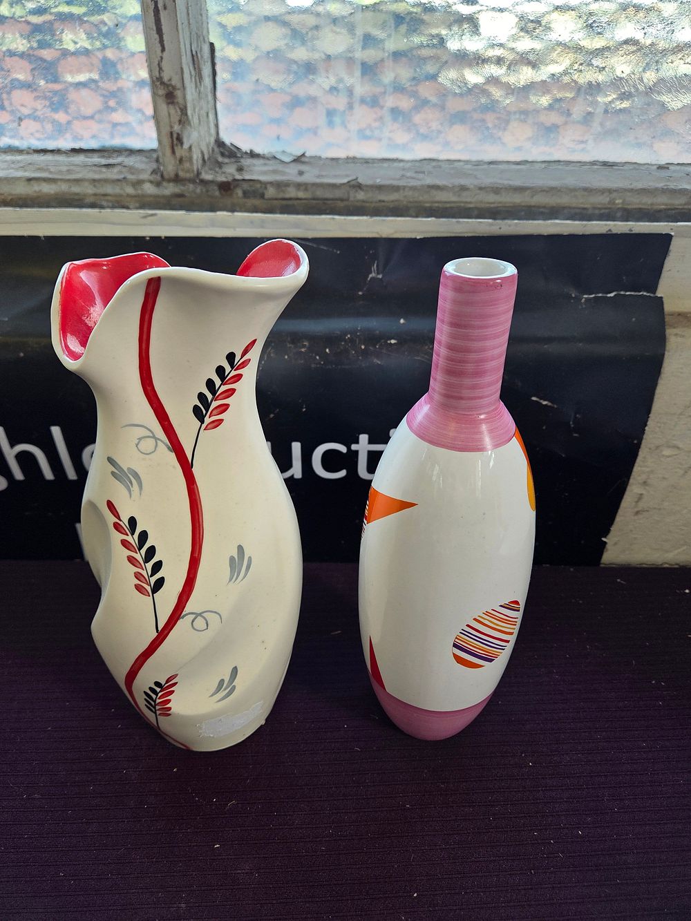 Lot 624 – Two Mid-Century Modern Earthenware Vases including Burleigh Ware and a Signed Example