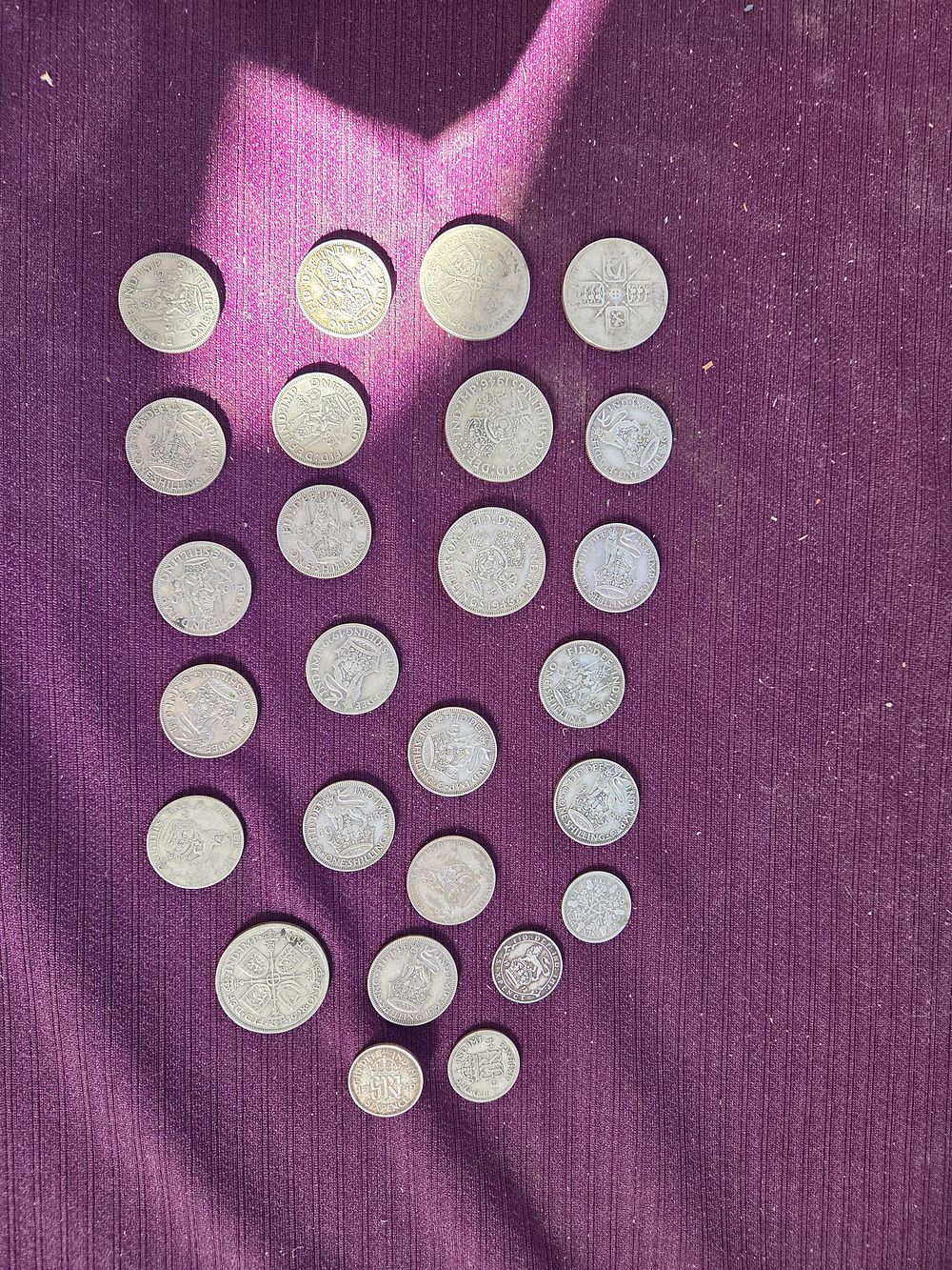 Lot 637 – A Collection of UK Pre-Decimal Silver coins pre1946