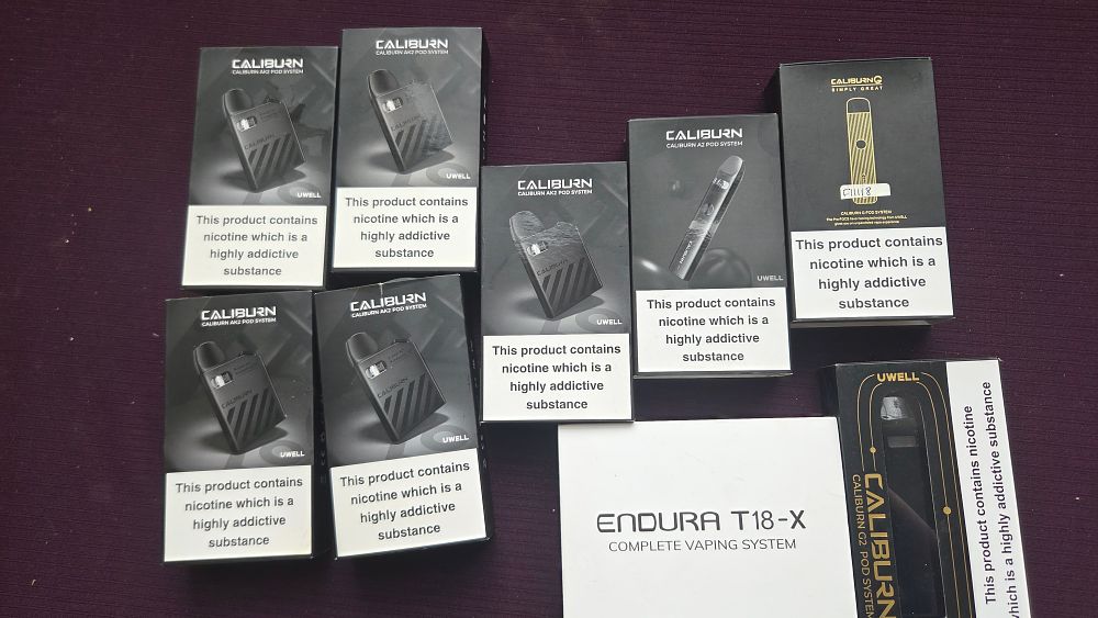 Lot 235 – A Lot of 9 Vaping Systems Including UWELL Caliburn and Innokin Endura Models