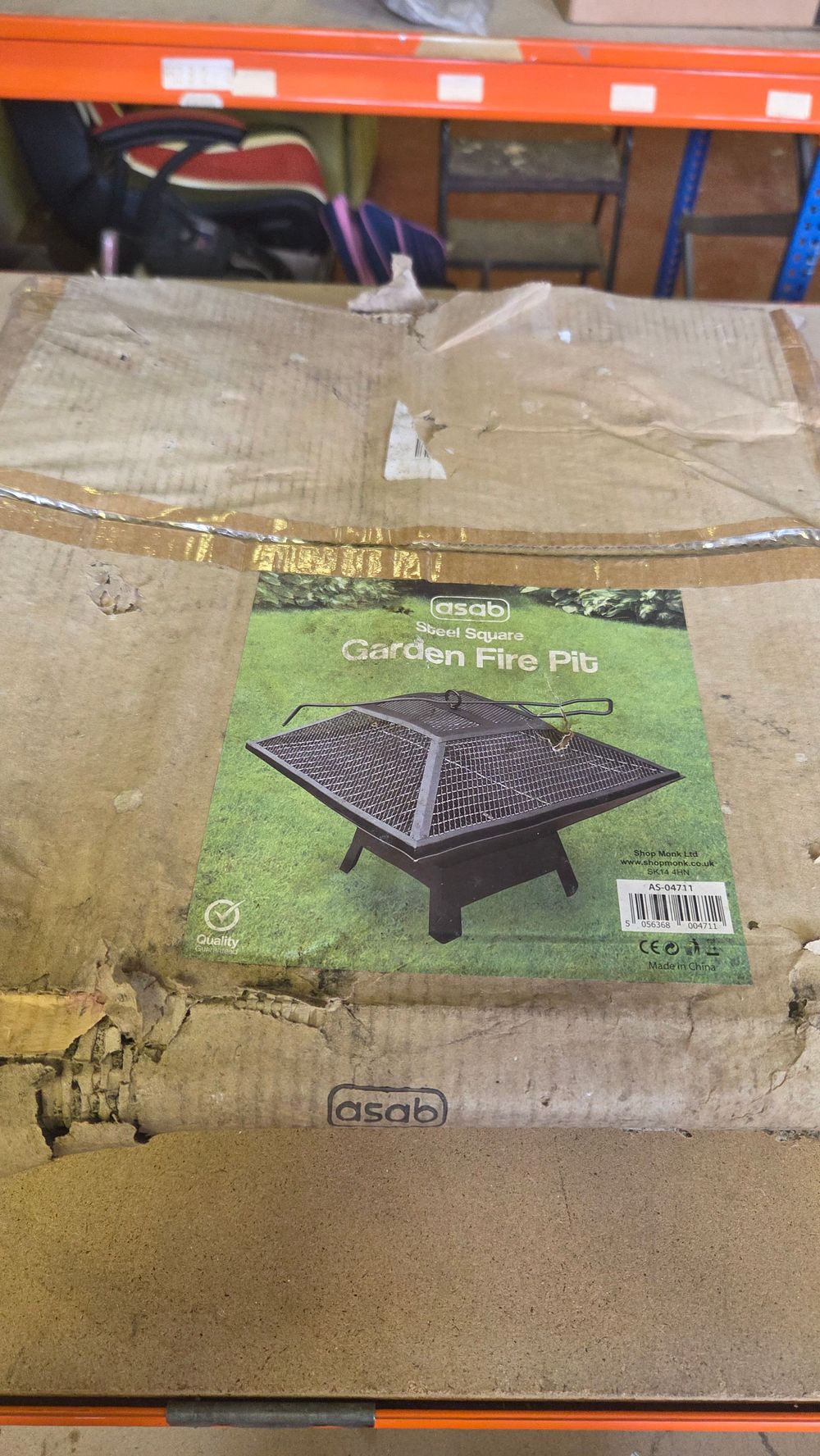 Lot 245 – ASAB Steel Square Garden Fire Pit Model AS-04711